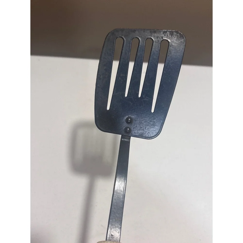 Vintage OXO Good Grips Slotted Turner Spatula Black Metal Stainless Steel Handle